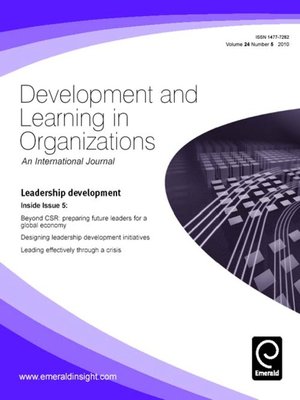 cover image of Developing and Learning in Organizations: An International Journal, Volume 24, Issue 5